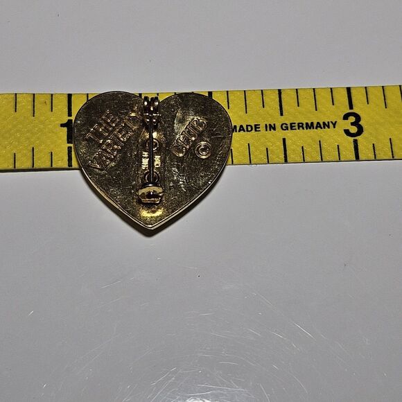 Vtg Heart Brooch Religious Dove “The Variety Club” Pin God's Bright Gold Tone - Picture 6 of 10